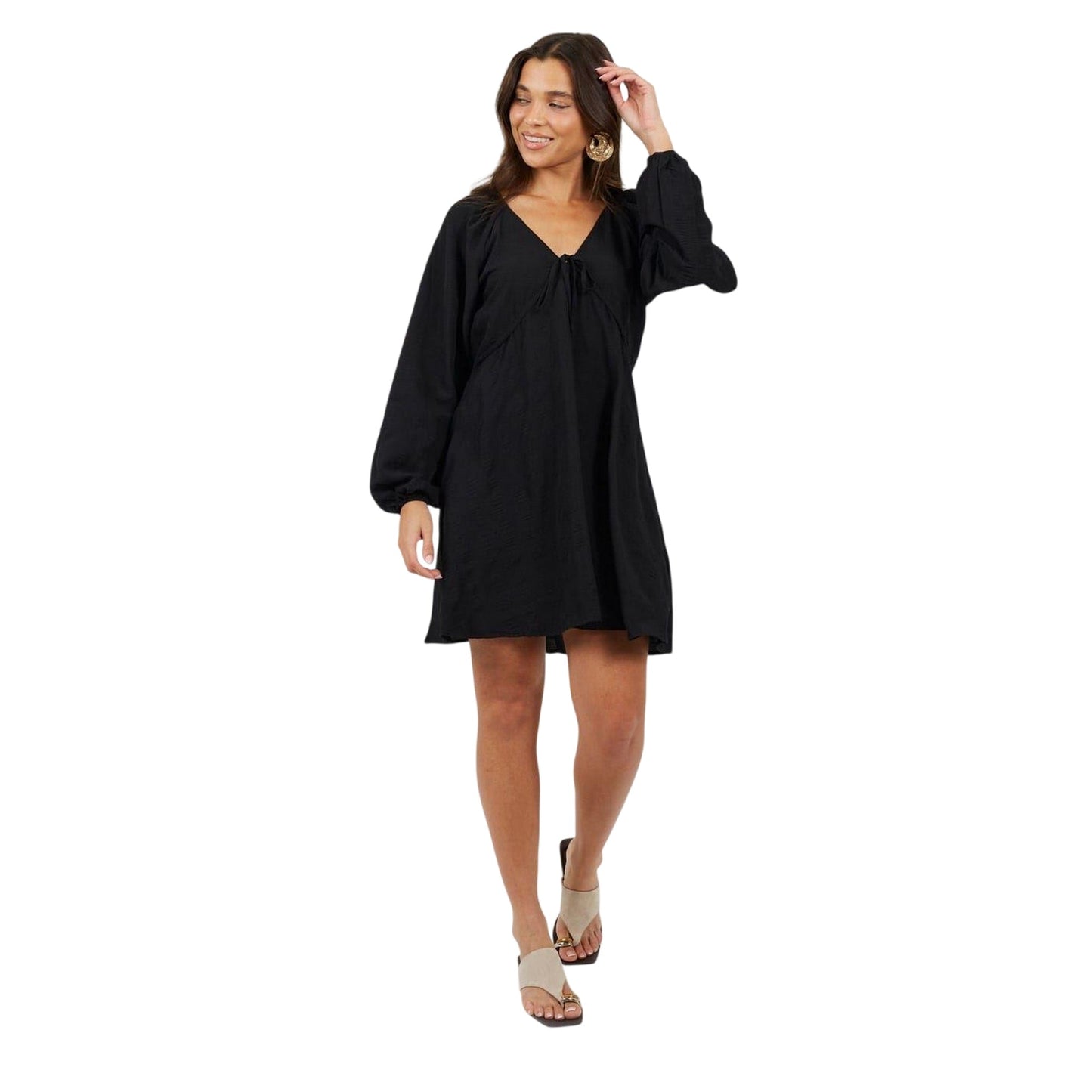 Black - Lifestyle - Brave Soul Womens-Ladies A-line Mini Dress