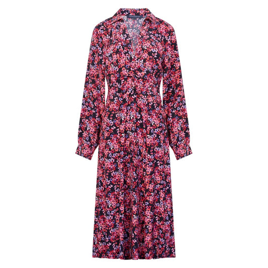 Black-Pink - Front - French Connection Womens-Ladies A-line Midi Dress