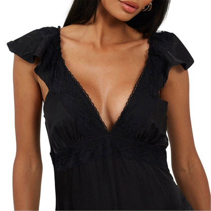 Black - Side - Brave Soul Womens-Ladies Regular Maxi Dress