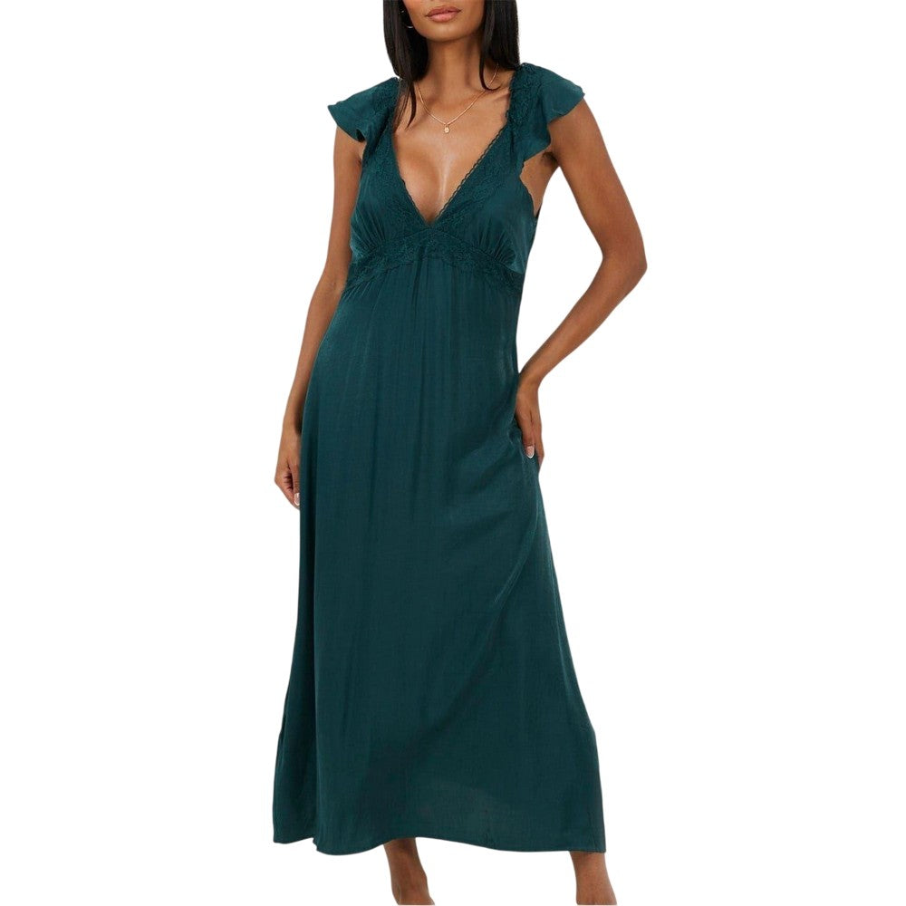 Emerald - Front - Brave Soul Womens-Ladies Regular Maxi Dress