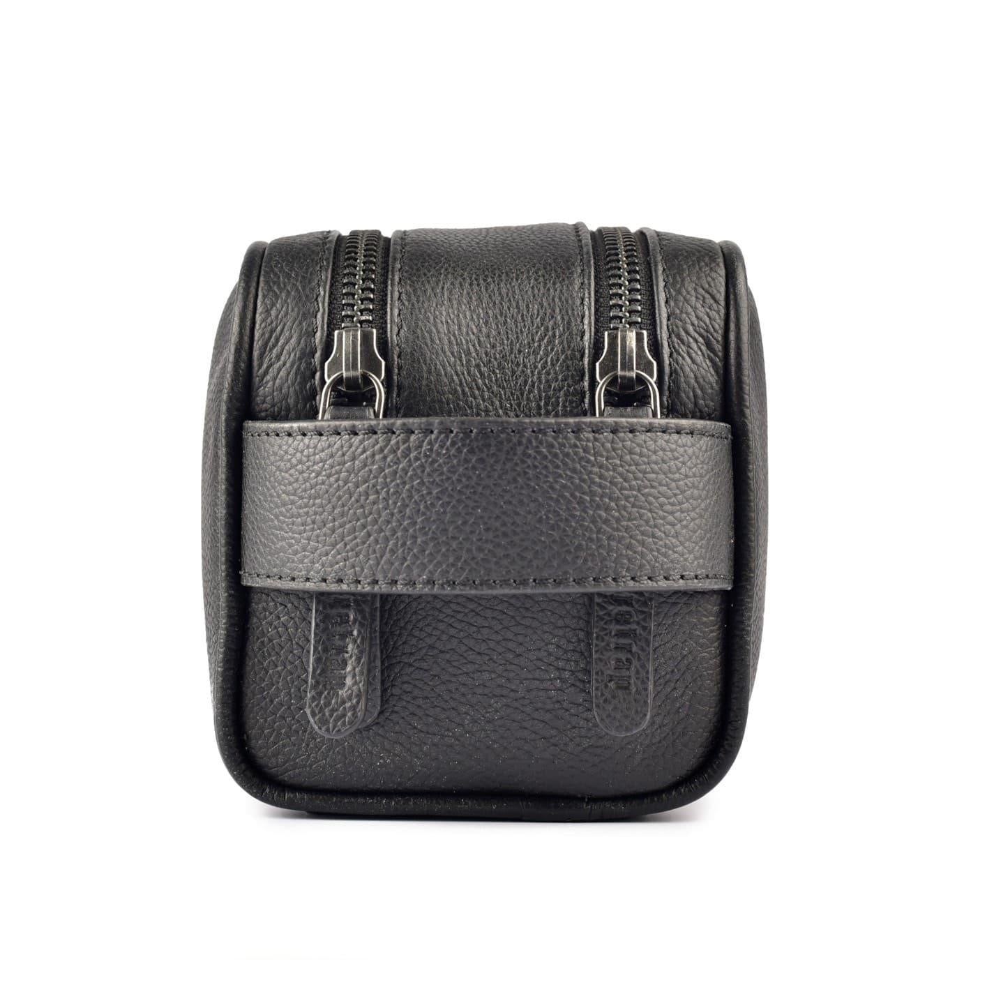 Black Print - Lifestyle - Firetrap Leather Travel Wash Bag