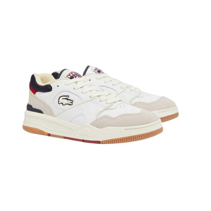 Off White - Side - Lacoste Mens Lineshot Leather Ortholite Trainers