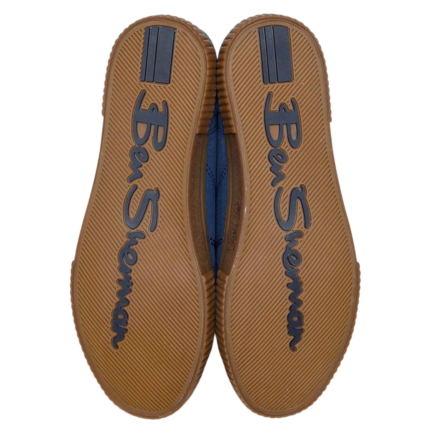 Navy - Side - Ben Sherman Mens Canvas Trainers