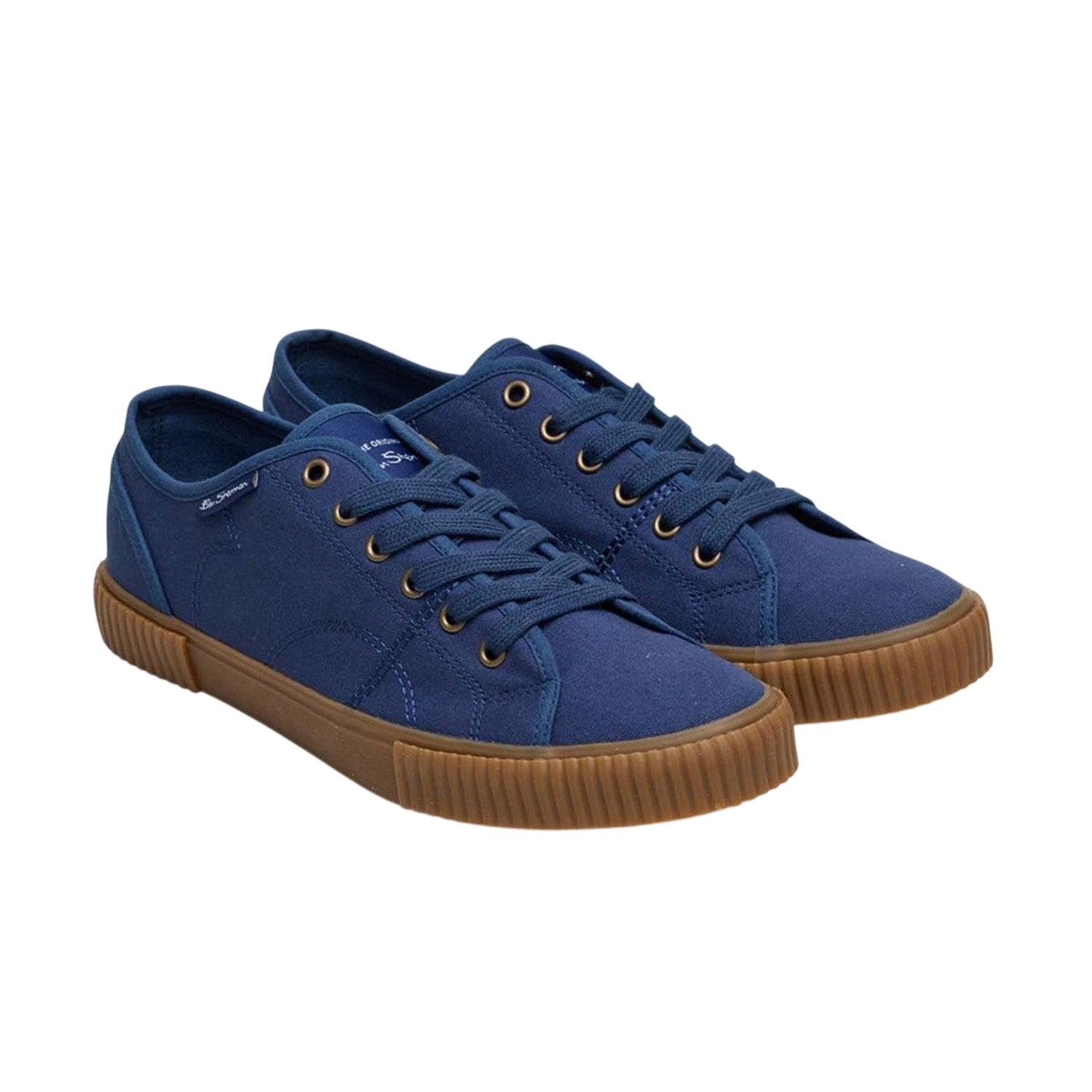 Navy - Lifestyle - Ben Sherman Mens Canvas Trainers