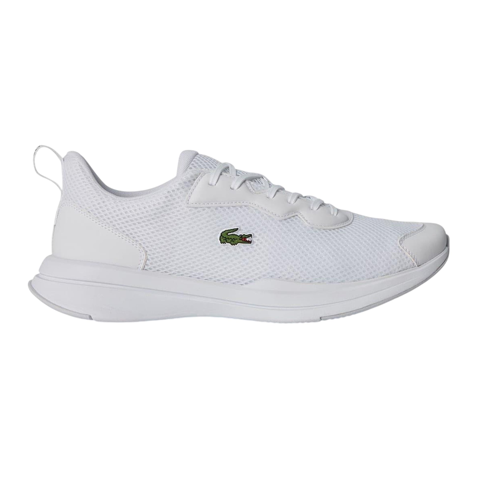 White - Side - Lacoste Mens Neo Runbase Leather Trainers