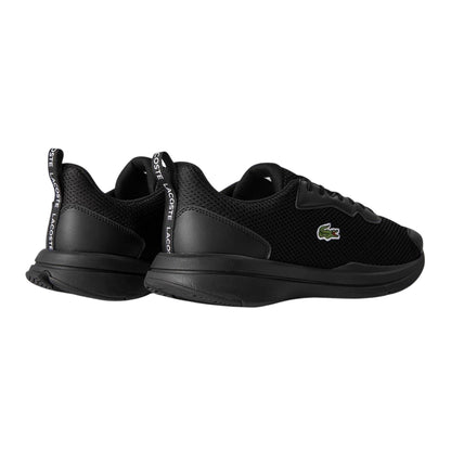 Black - Back - Lacoste Mens Neo Runbase Leather Trainers