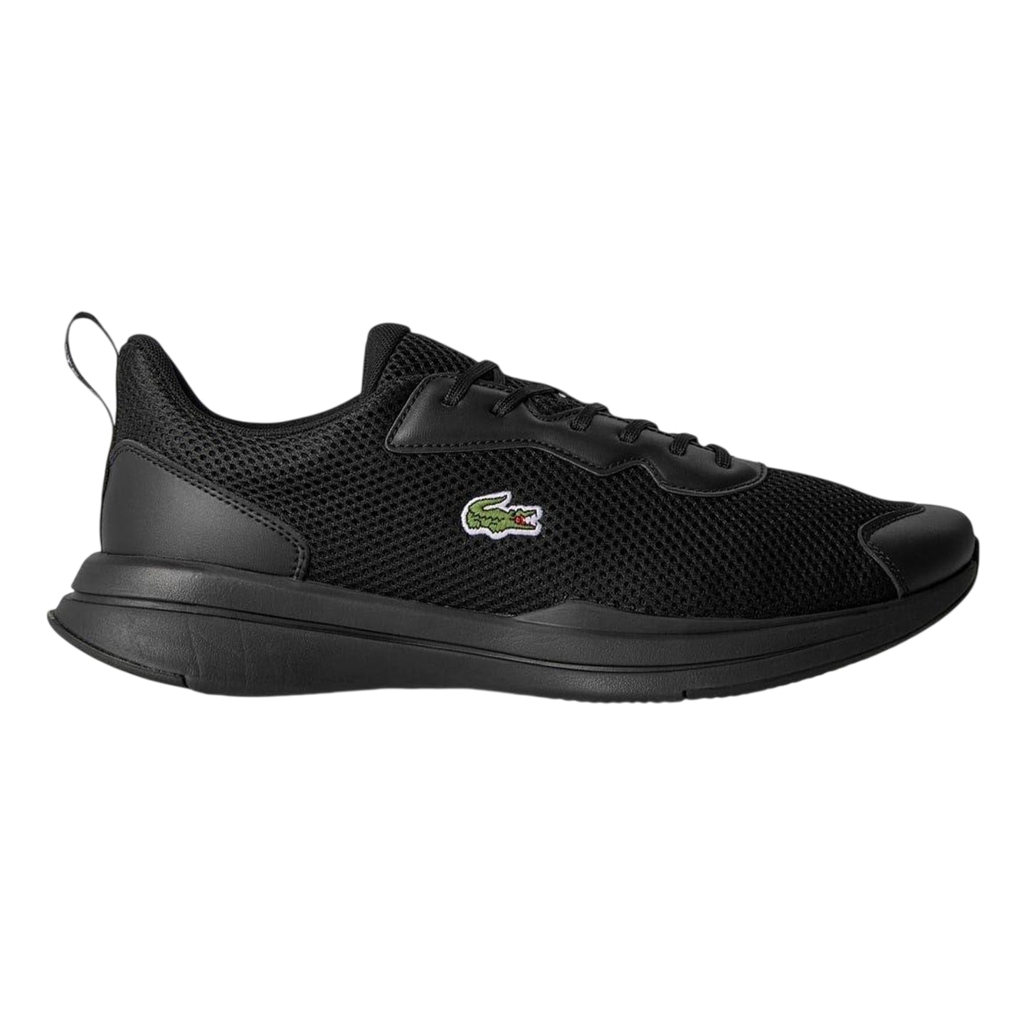 Black - Side - Lacoste Mens Neo Runbase Leather Trainers