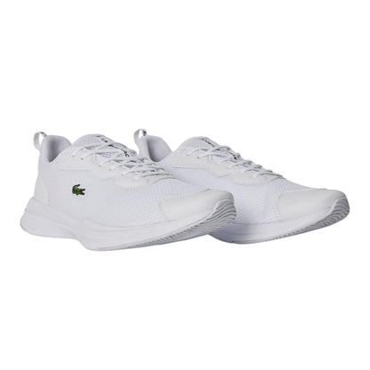 White - Front - Lacoste Mens Neo Runbase Leather Trainers