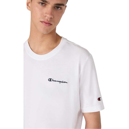 White - Back - Champion Mens Icons Combed Cotton Standard T-Shirt
