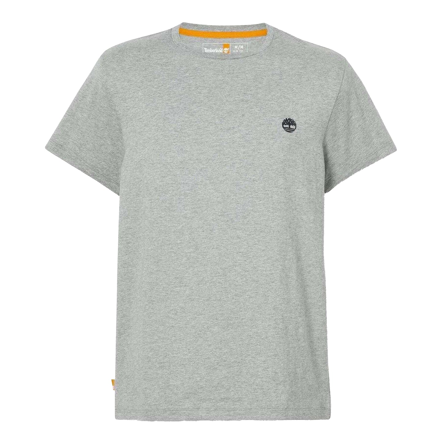 Grey - Front - Timberland Mens Oyster River Tree Logo Cotton Slim T-Shirt