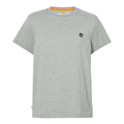 Grey - Front - Timberland Mens Oyster River Tree Logo Cotton Slim T-Shirt