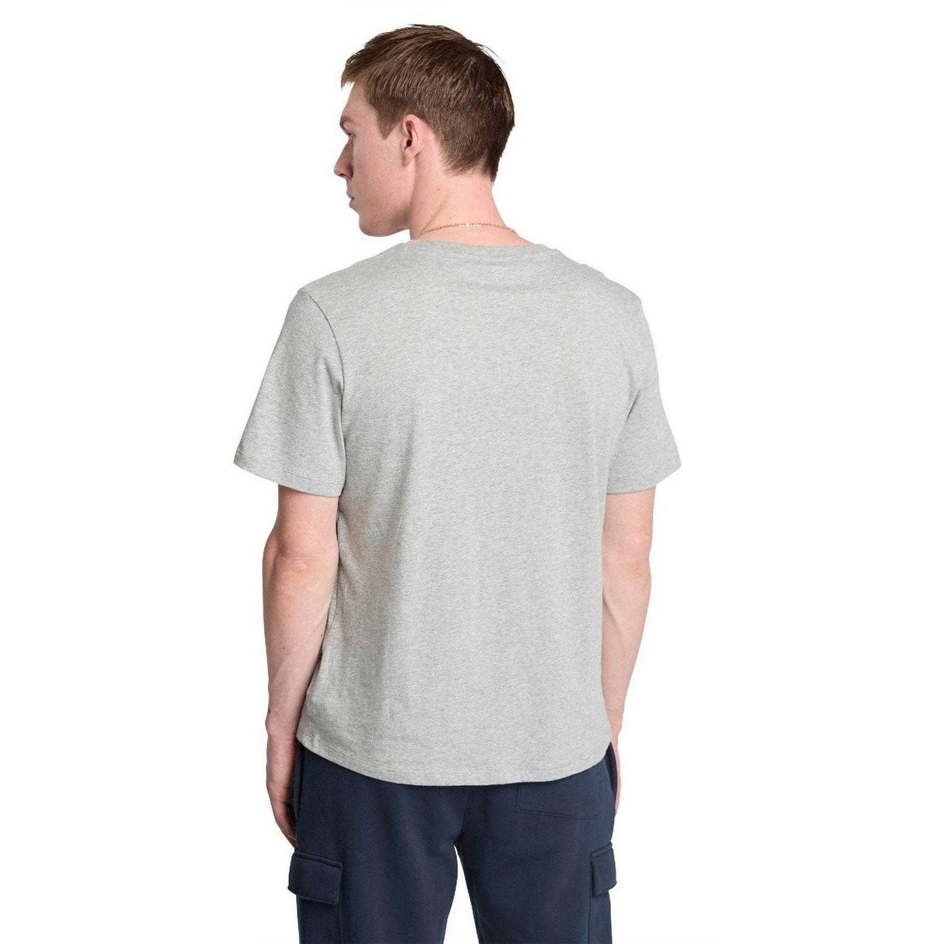 Grey - Back - Timberland Mens Logo Stack T-Shirt