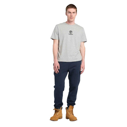 Grey - Lifestyle - Timberland Mens Logo Stack T-Shirt