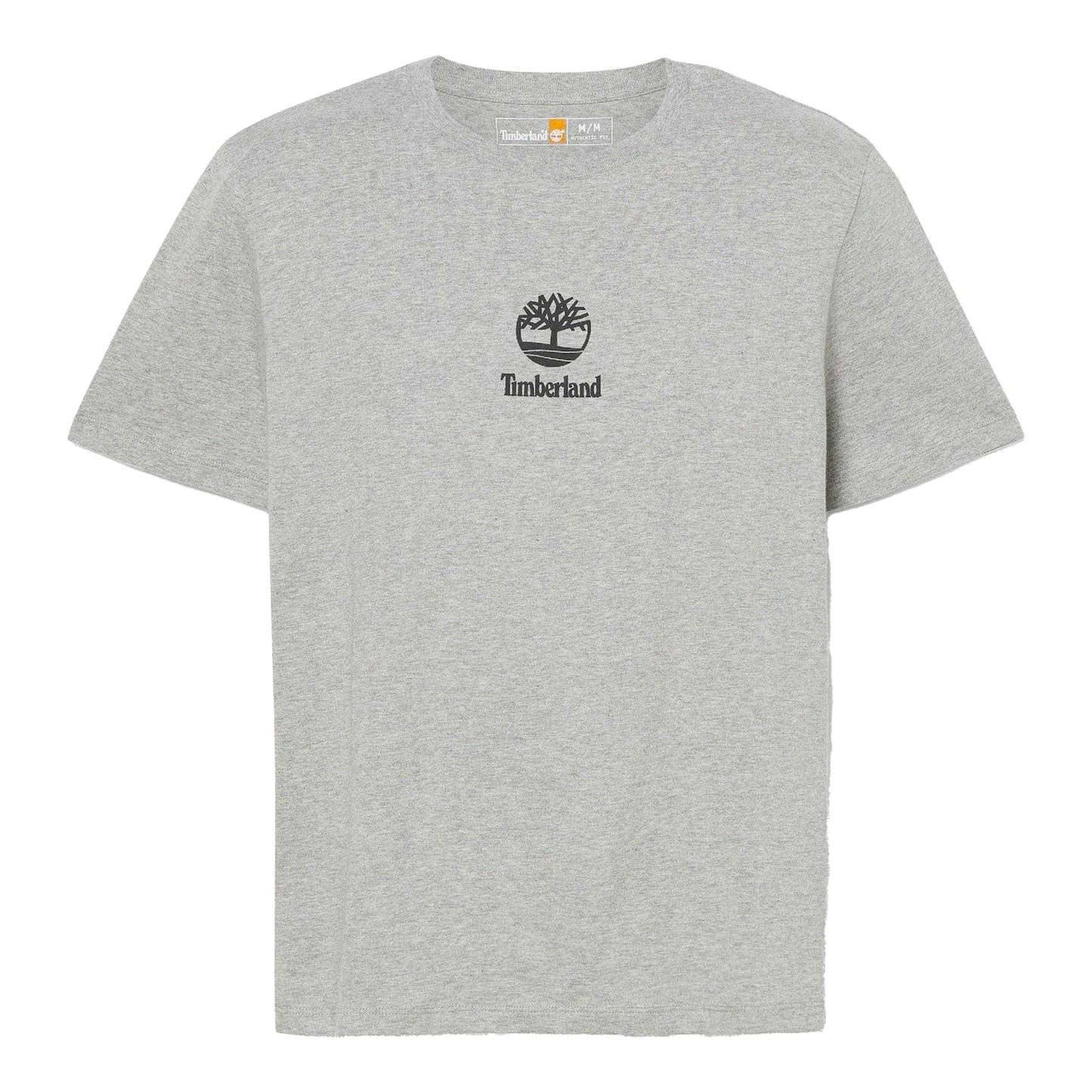 Grey - Front - Timberland Mens Logo Stack T-Shirt