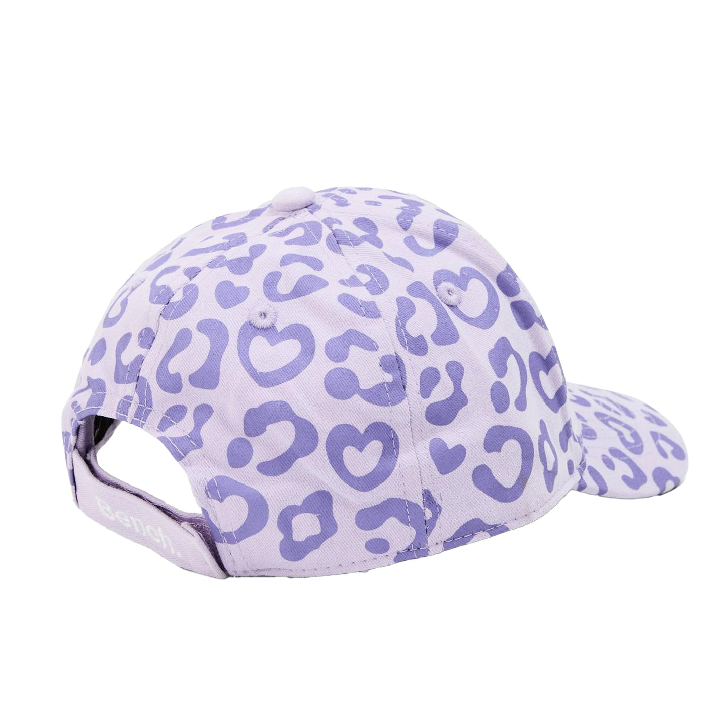 Purple - Back - Bench Childrens-Kids Leopard Print Baseball Cap