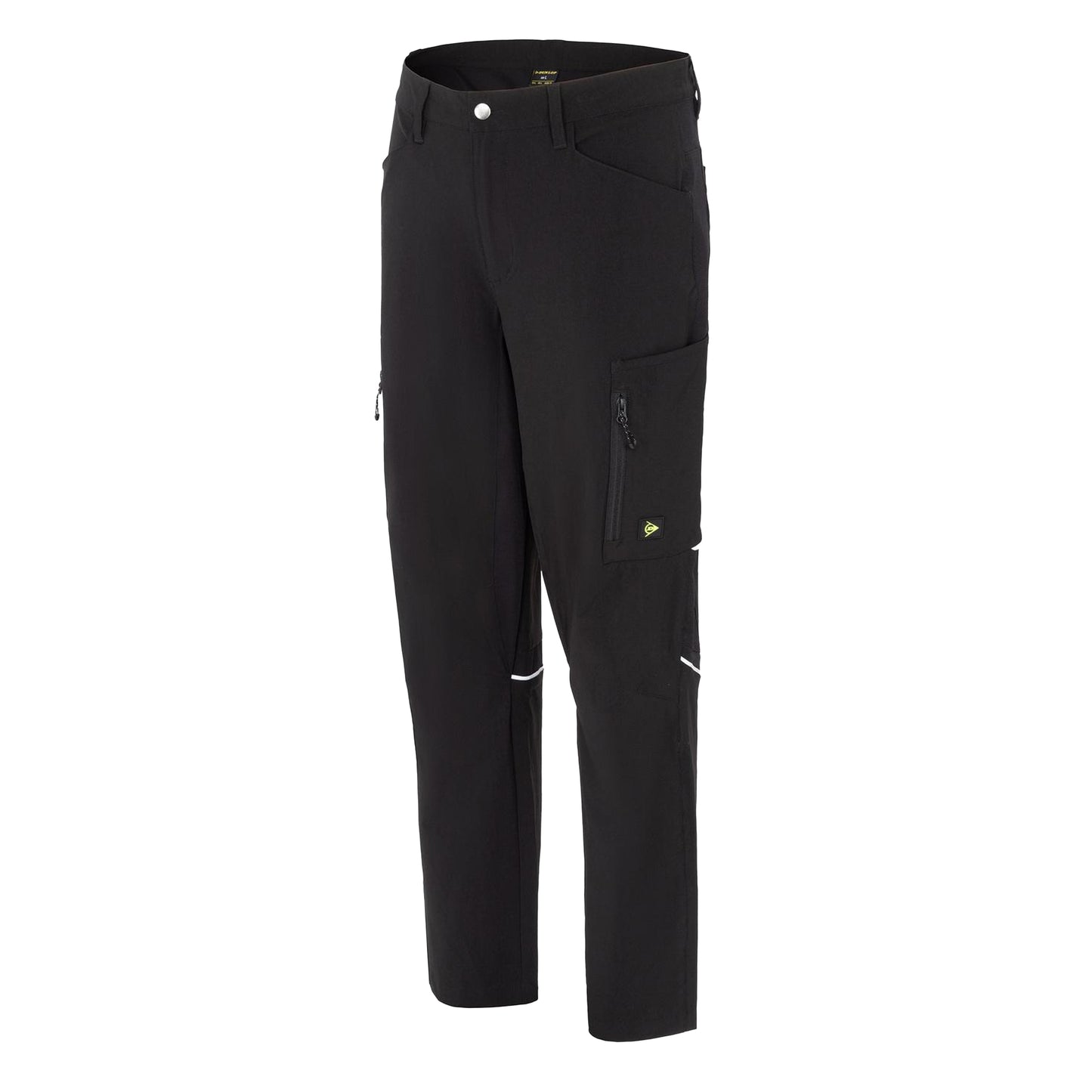 Black - Side - Dunlop Mens Stretch Work Trousers