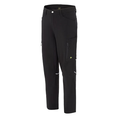Black - Side - Dunlop Mens Stretch Work Trousers