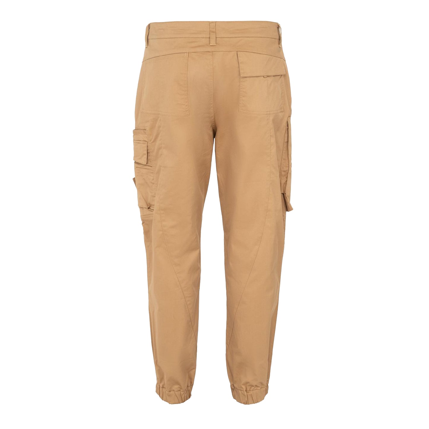 Beige - Back - Dunlop Mens Cotton Blend Cargo Trousers