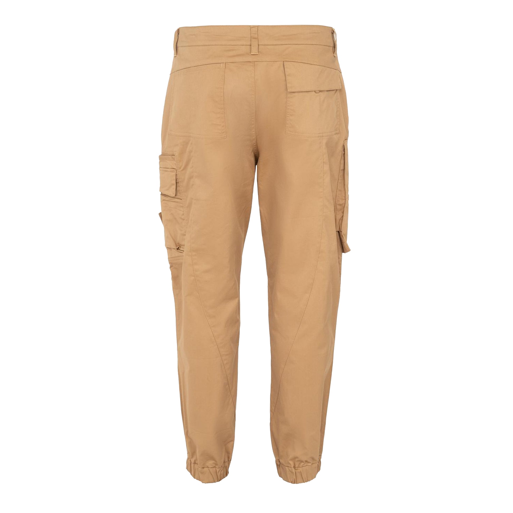 Beige - Back - Dunlop Mens Cotton Blend Cargo Trousers