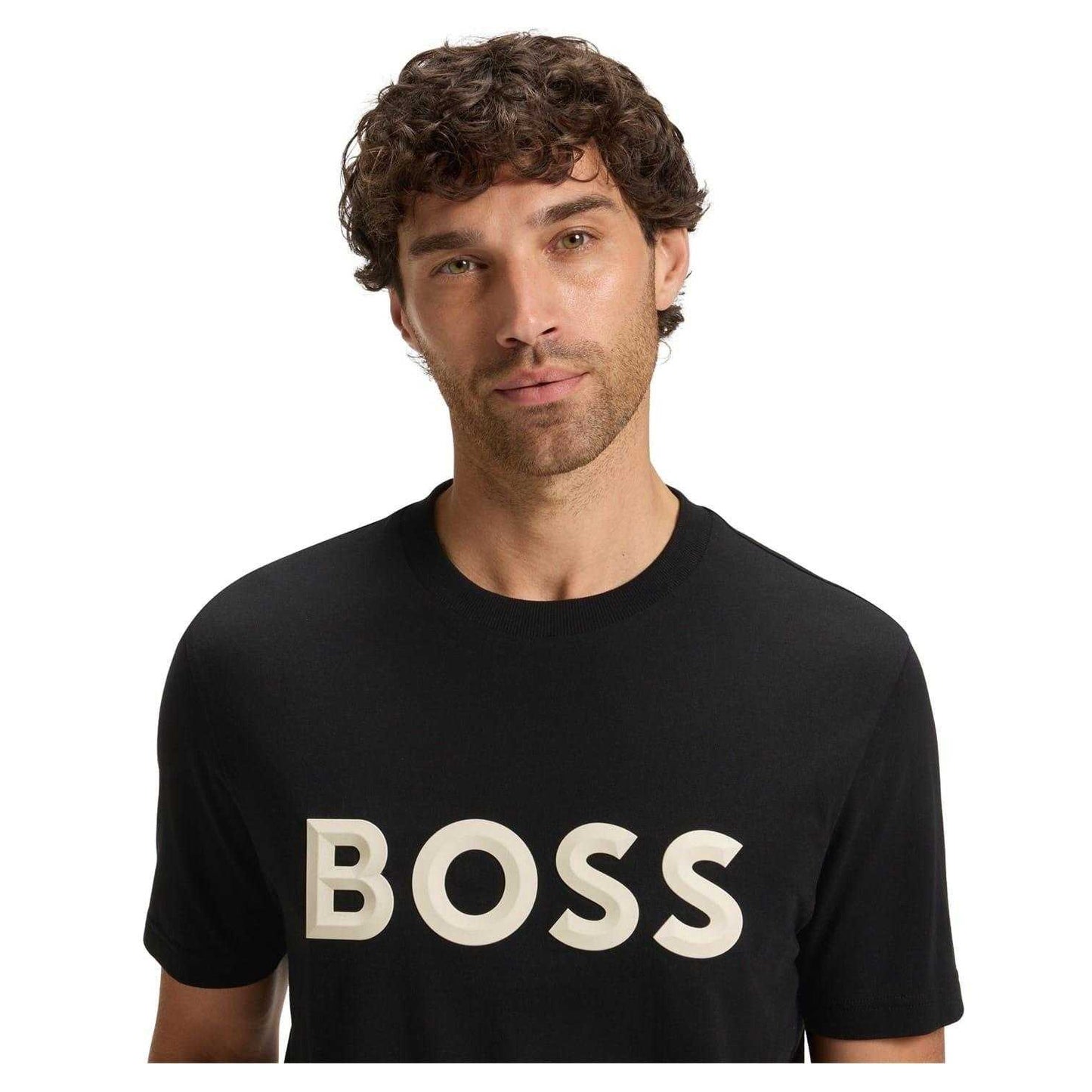 Black - Side - Boss Mens Iconic T-Shirt