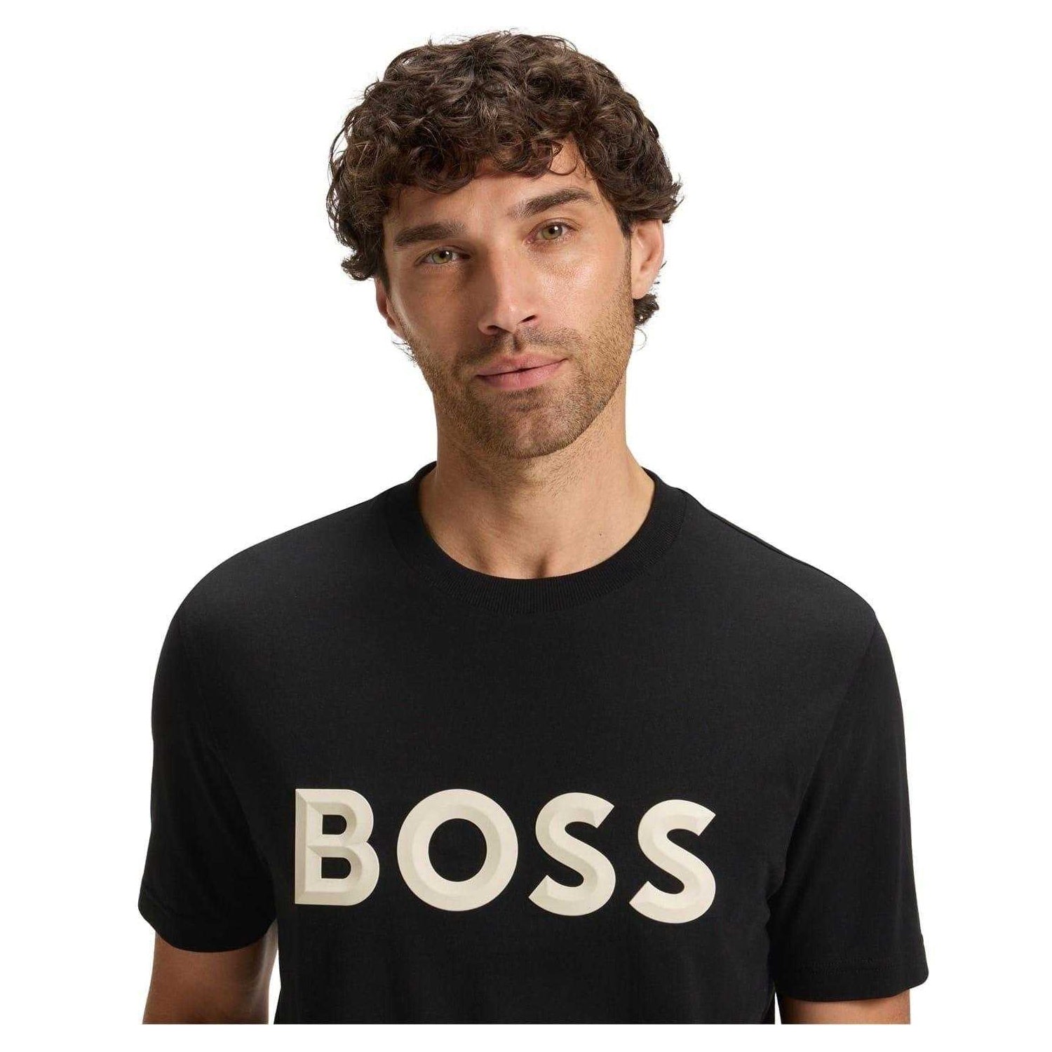 Black - Side - Boss Mens Iconic T-Shirt