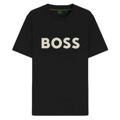 Black - Front - Boss Mens Iconic T-Shirt