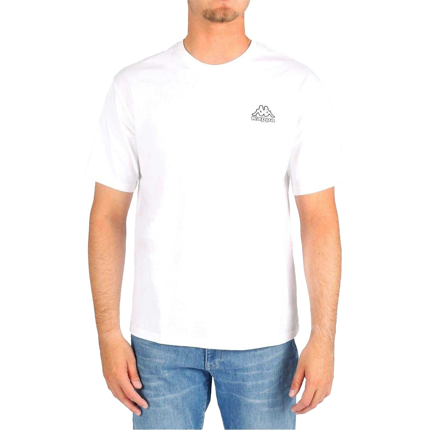 White - Lifestyle - Kappa Mens Cotton T-Shirt
