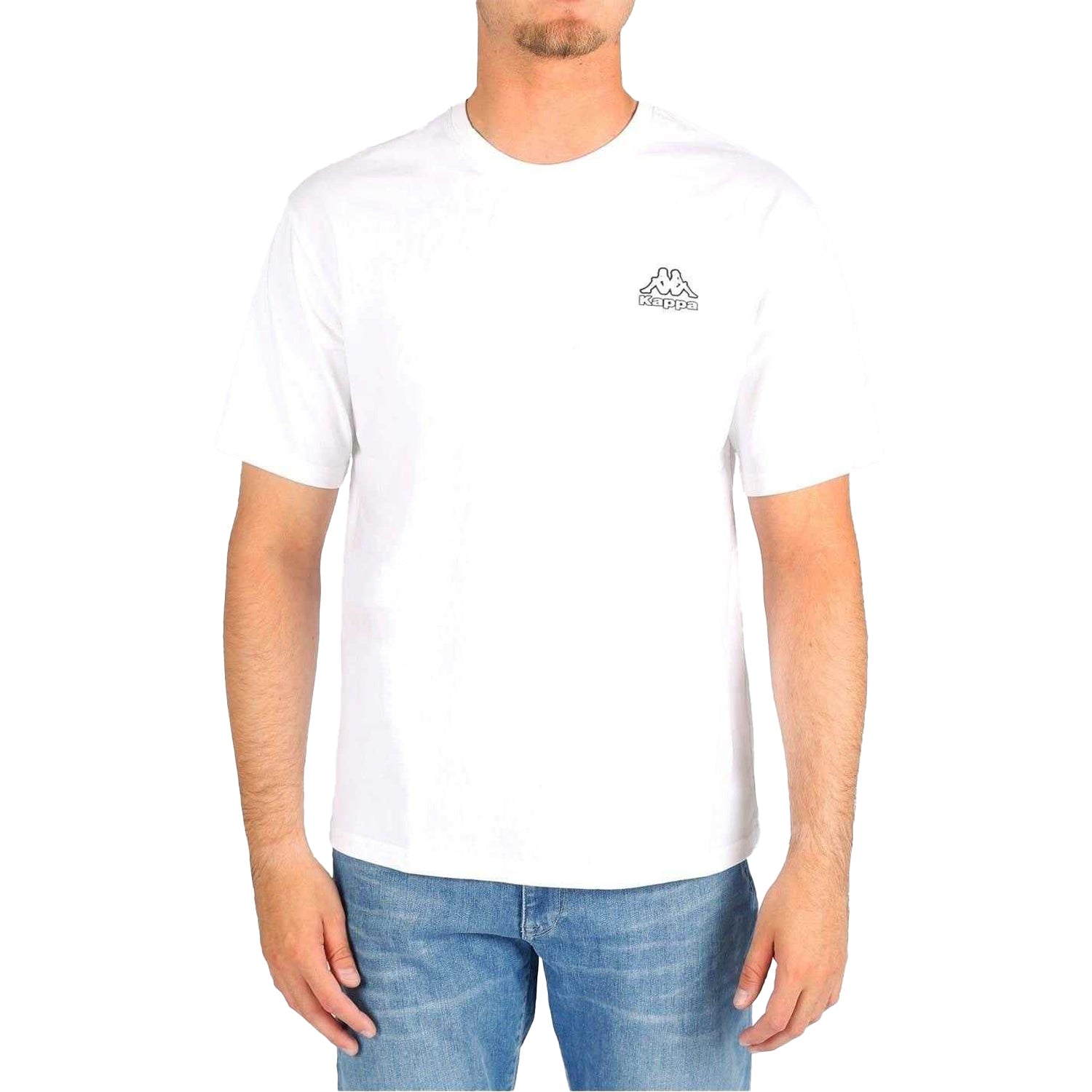 White - Lifestyle - Kappa Mens Cotton T-Shirt