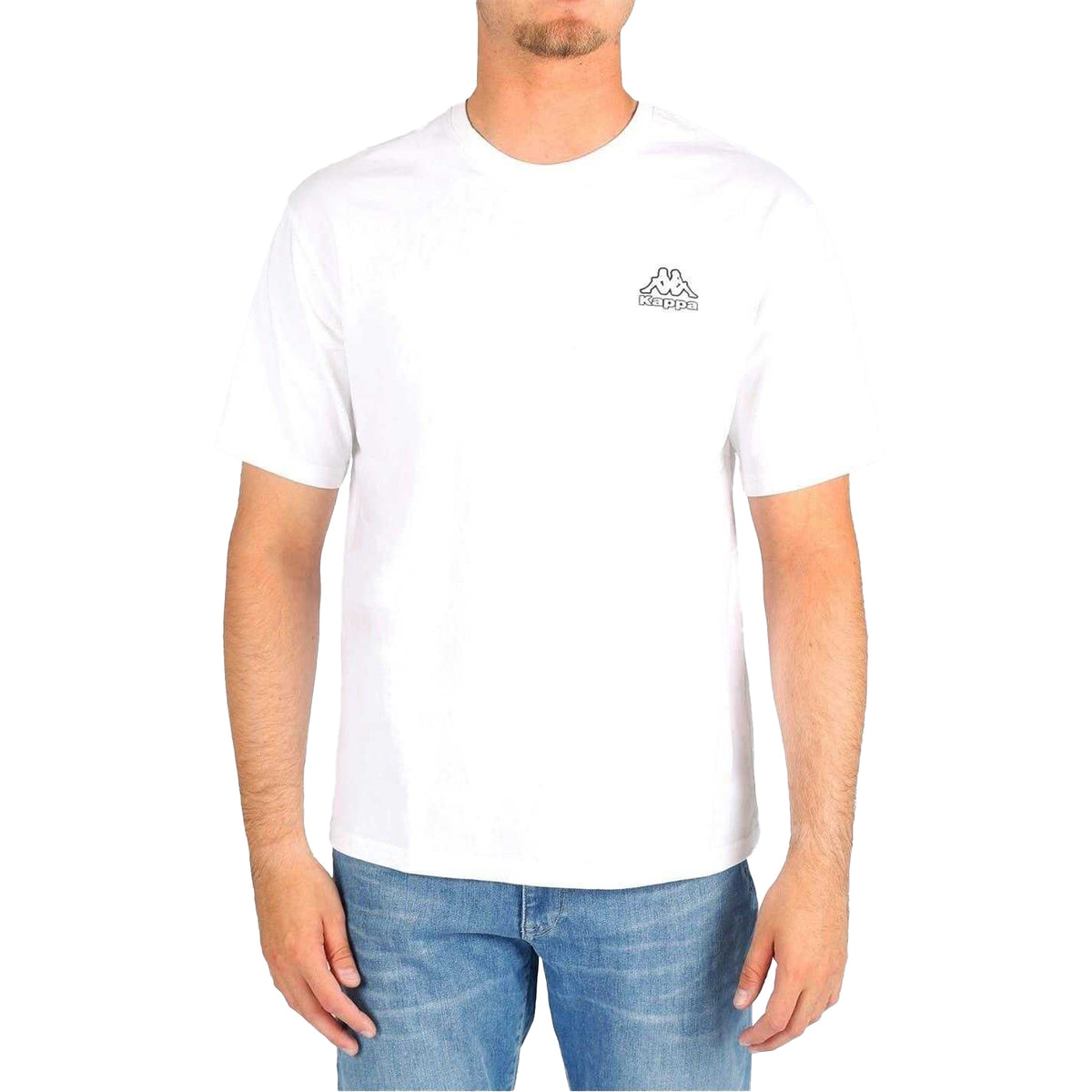 White - Lifestyle - Kappa Mens Cotton T-Shirt