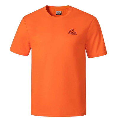 Orange - Front - Kappa Mens Regular T-Shirt