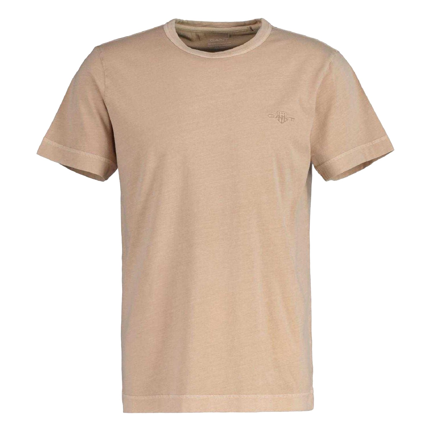 Beige Faded - Front - Gant Mens T-Shirt