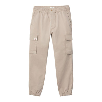 Vintage Khaki - Front - Calvin Klein Mens Cargo Trousers