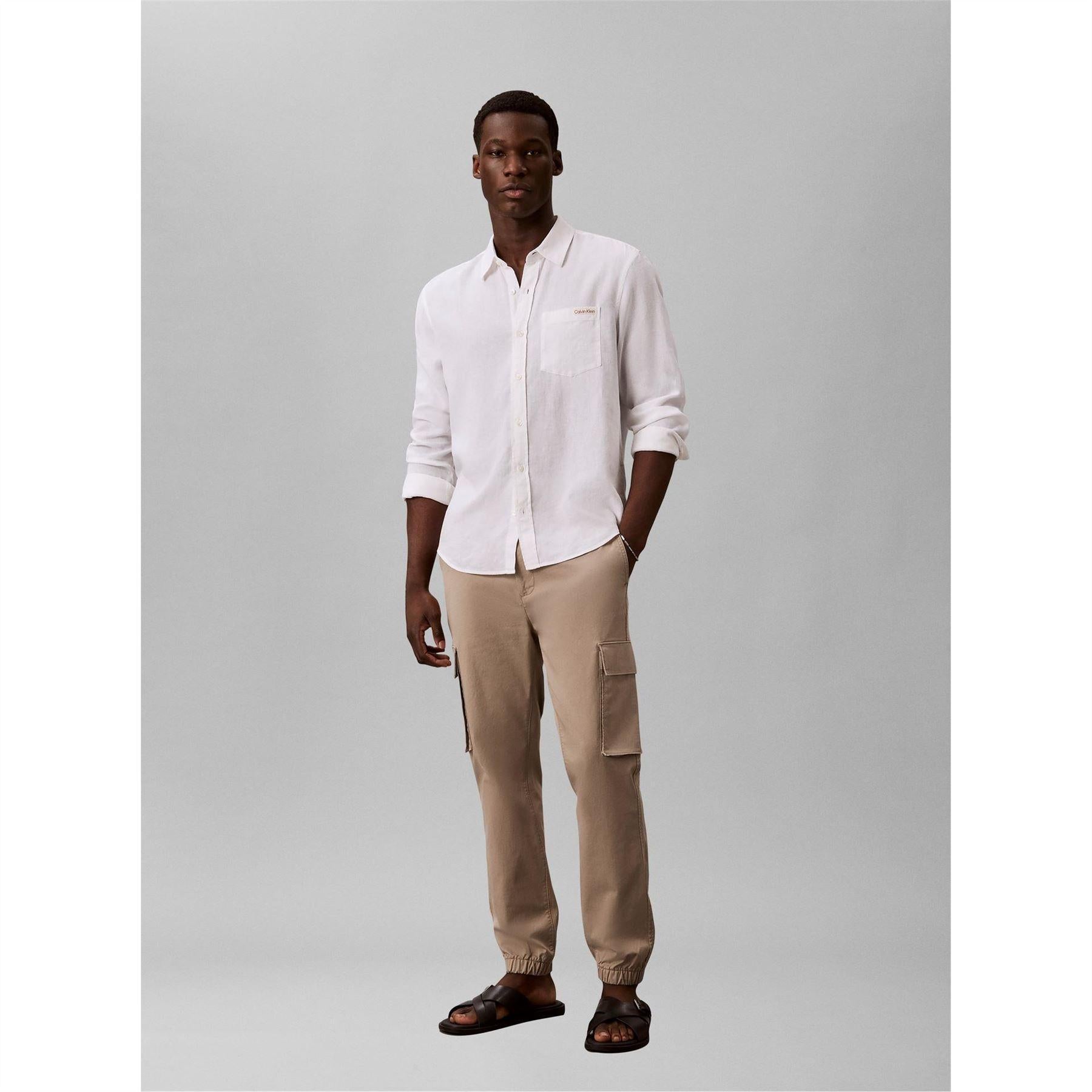 Vintage Khaki - Lifestyle - Calvin Klein Mens Cargo Trousers