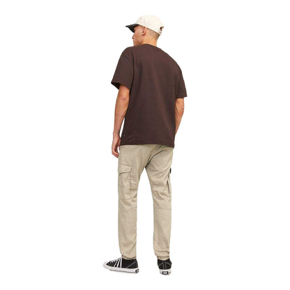 Crockery - Back - Jack And Jones Mens Paul Elasticated Hem Slim Cargo Trousers