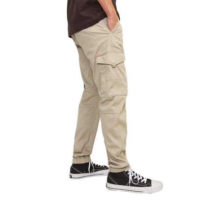 Crockery - Side - Jack And Jones Mens Paul Elasticated Hem Slim Cargo Trousers