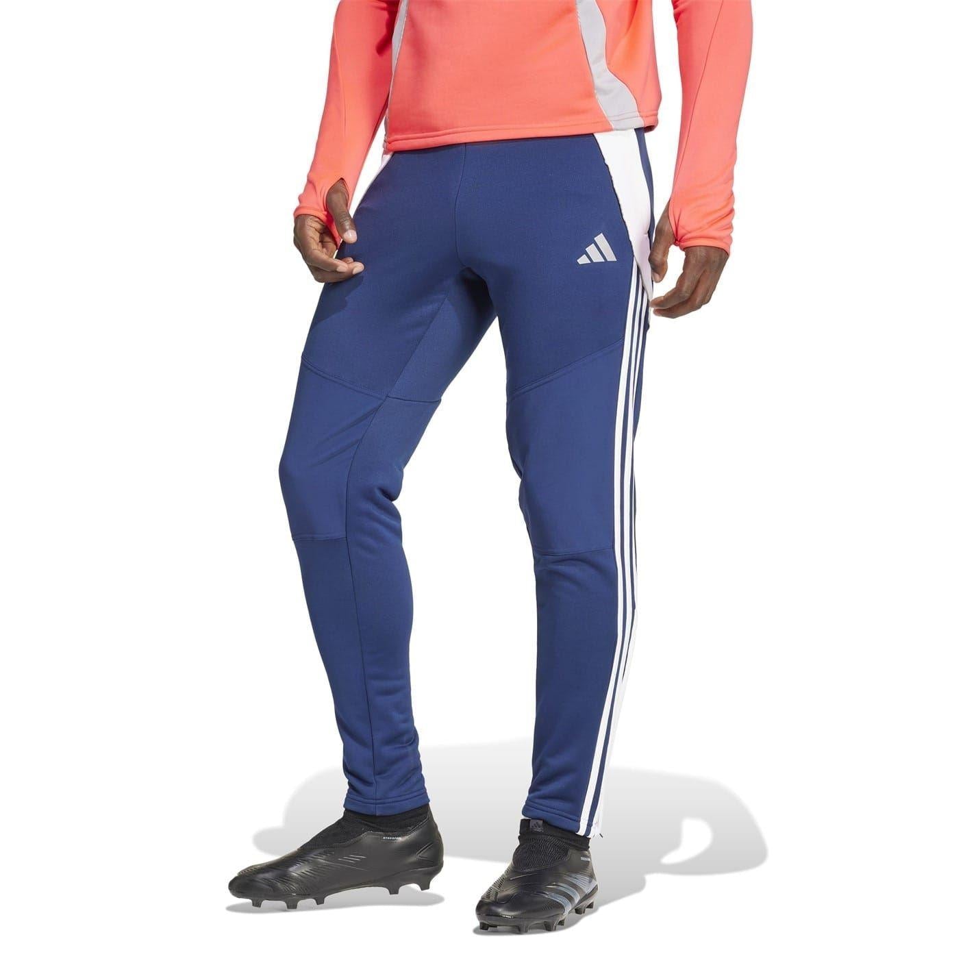 Navy Blue-White - Back - Adidas Mens Tiro 24 Winterized Tracksuit Bottoms