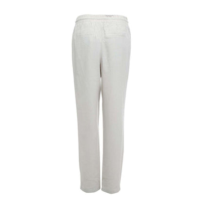 Natural - Back - Vero Moda Womens-Ladies Linen Blend Trousers