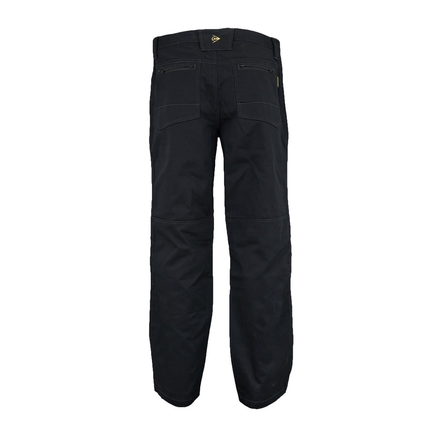Black - Side - Dunlop Mens Work Trousers