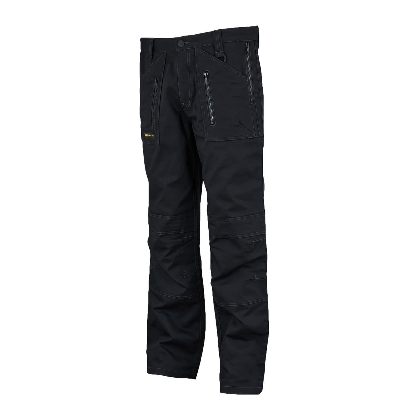 Black - Front - Dunlop Mens Work Trousers