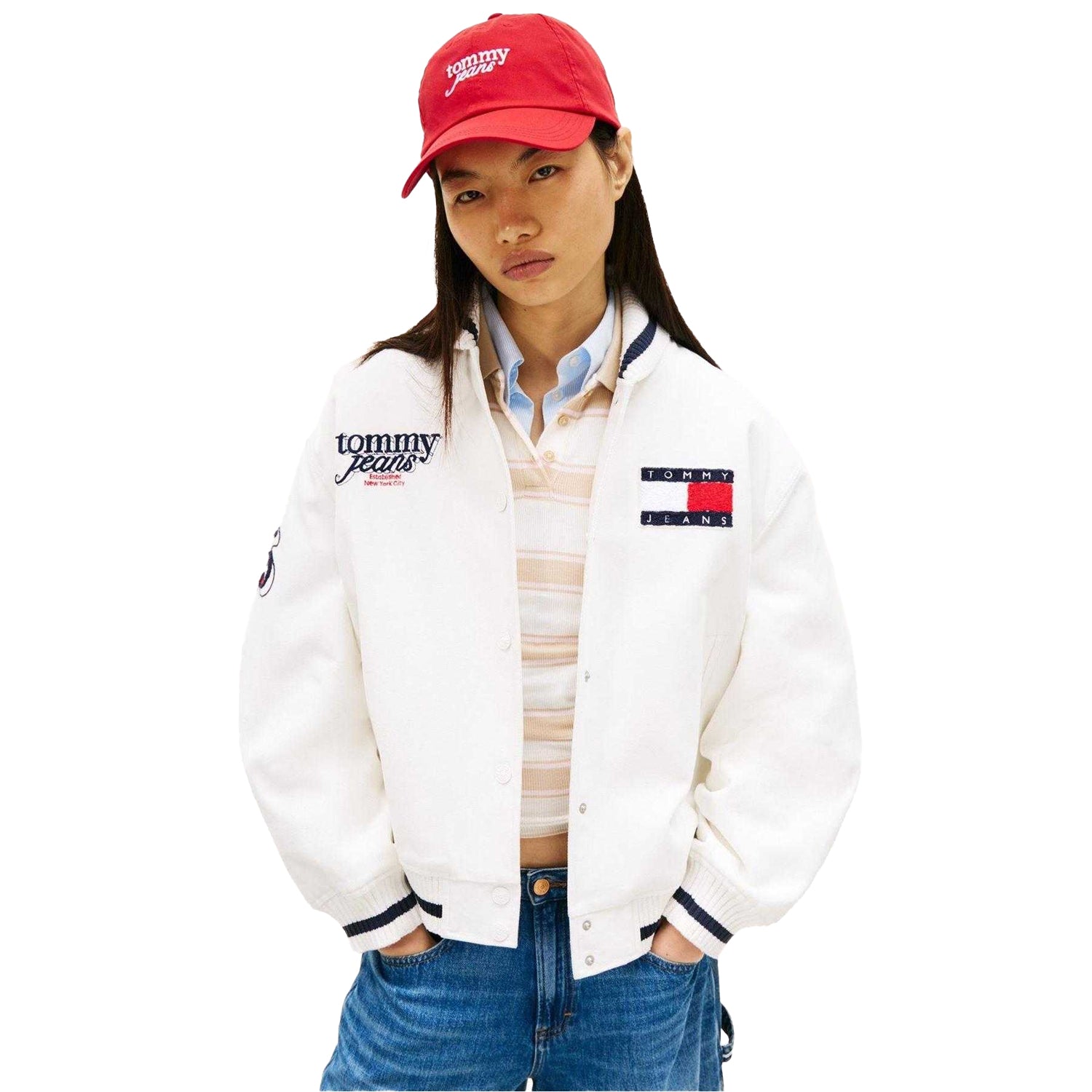 Sapphire Red - Lifestyle - Tommy Jeans Script Cotton Logo Baseball Cap