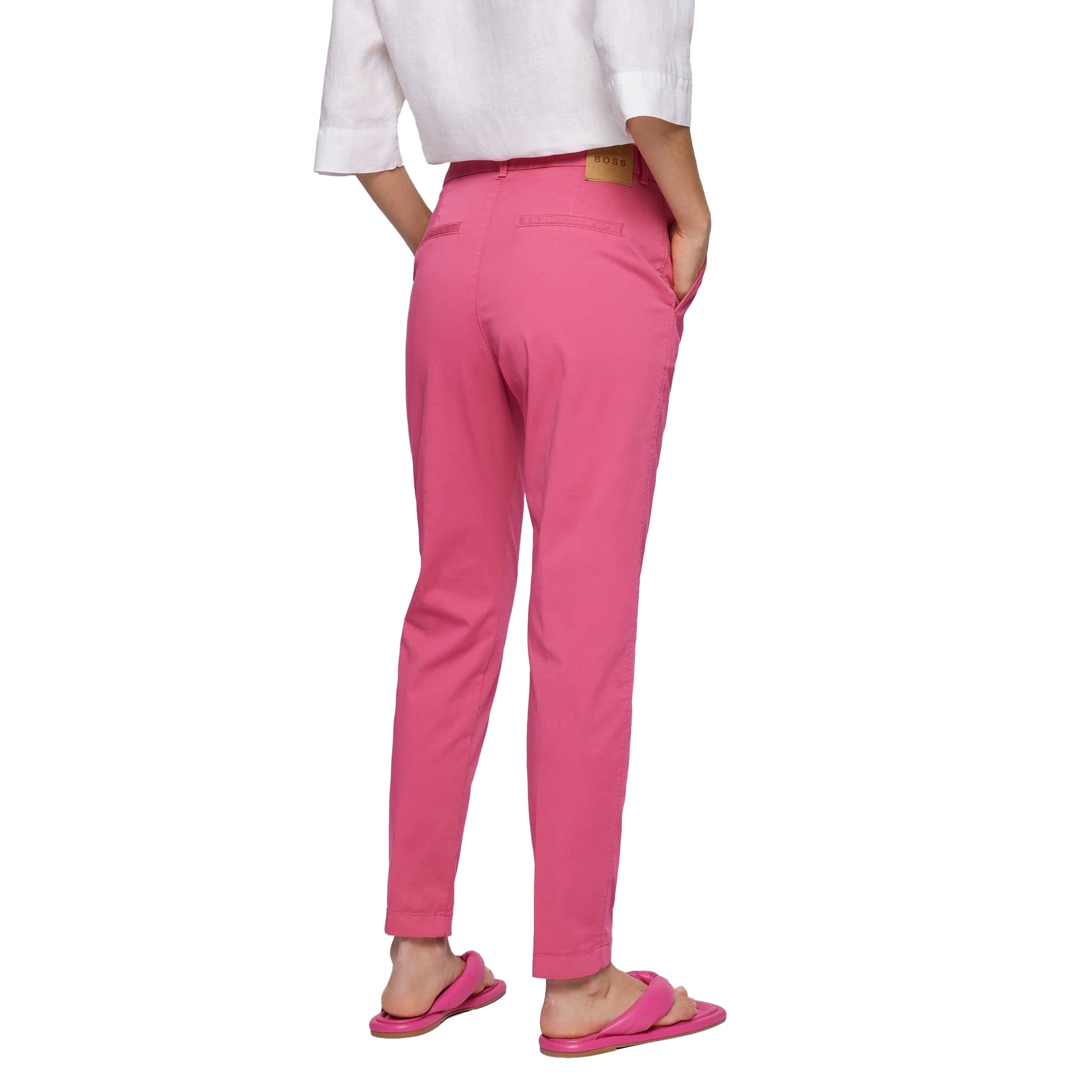 Pink - Back - Boss Womens-Ladies Trousers