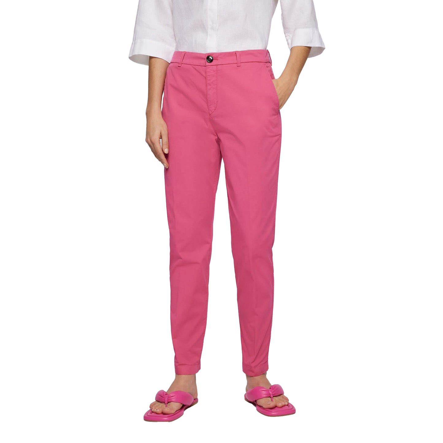 Pink - Side - Boss Womens-Ladies Trousers