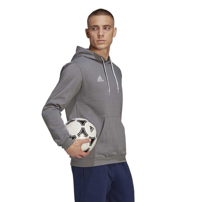 Grey - Lifestyle - Adidas Mens Entrada 22 Cotton Blend Pullover Hoodie