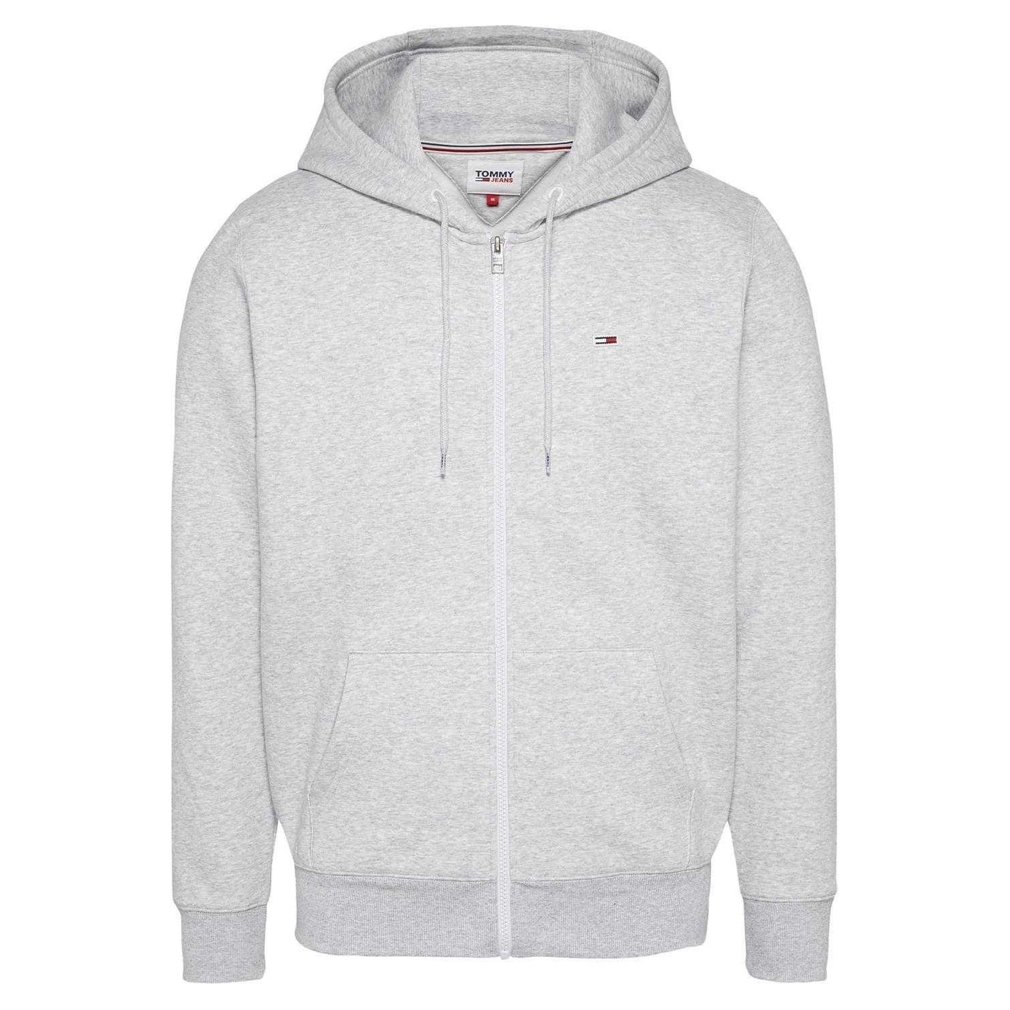 Grey - Front - Tommy Jeans Mens Lightweight Full Zip Hoodie