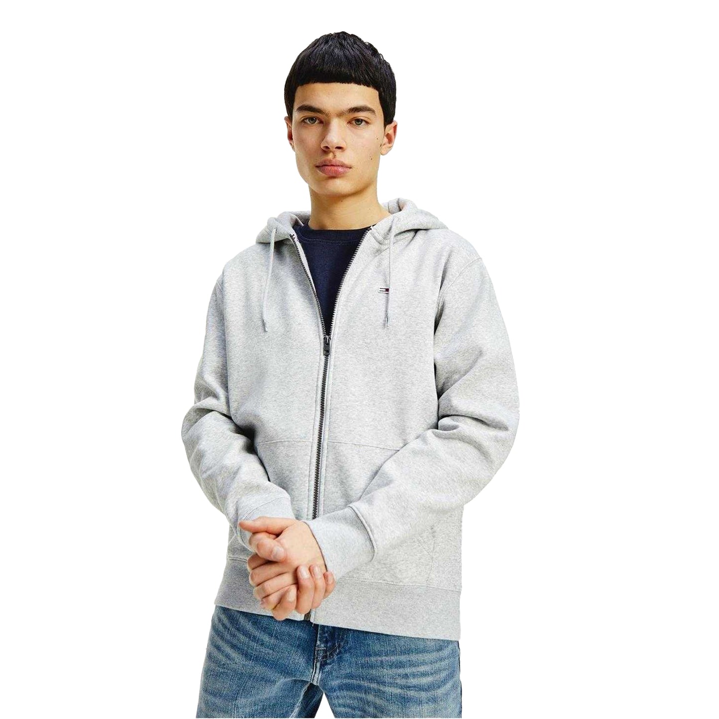 Grey - Lifestyle - Tommy Jeans Mens Lightweight Full Zip Hoodie