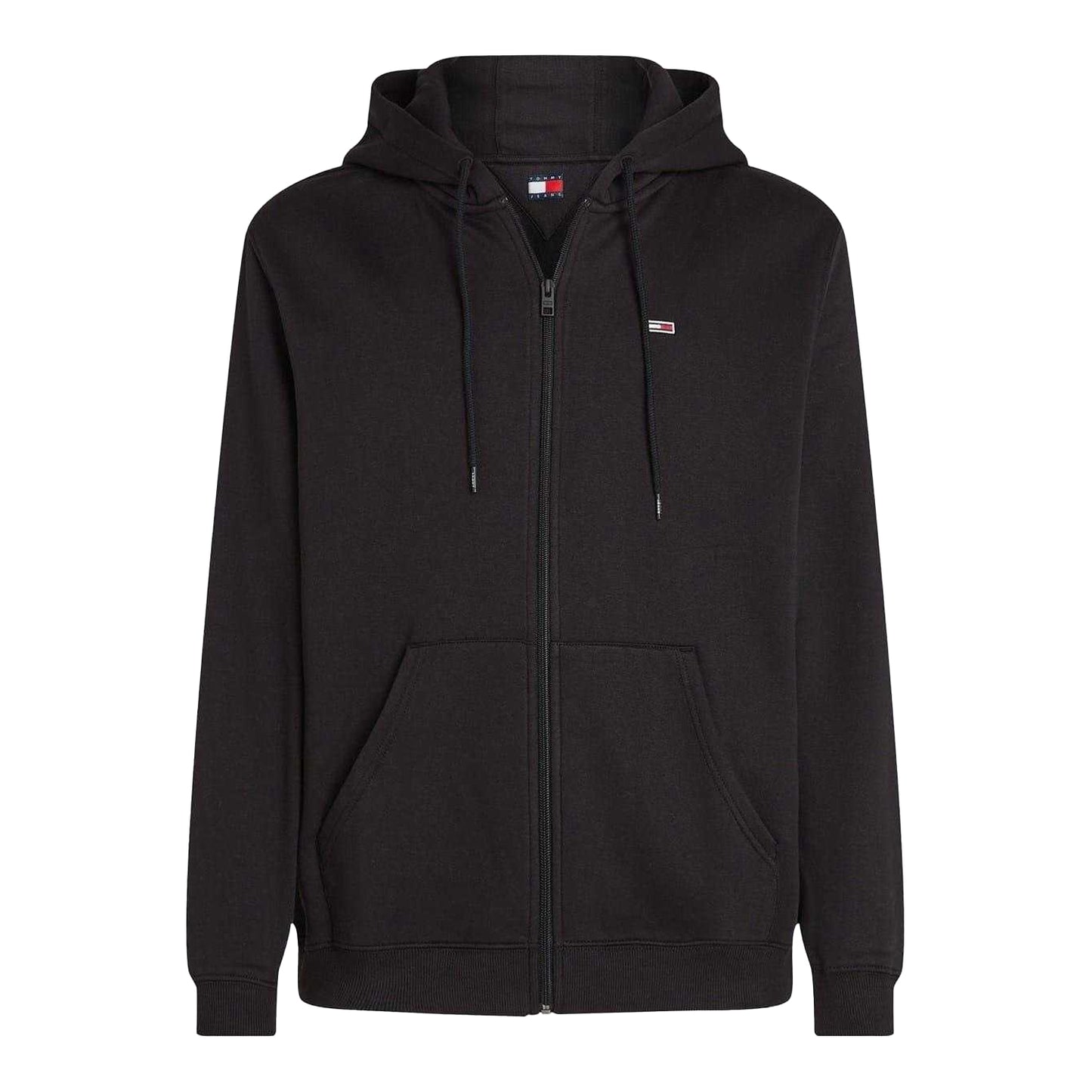 Black - Front - Tommy Jeans Mens Lightweight Full Zip Hoodie