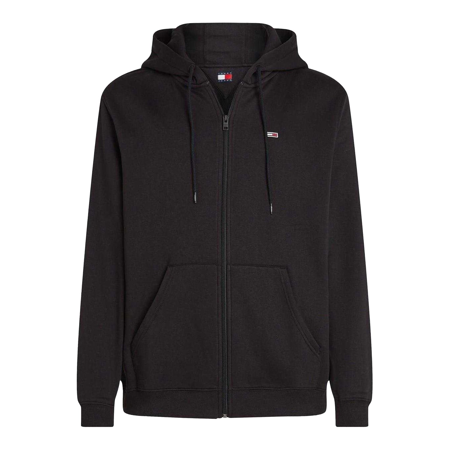 Black - Front - Tommy Jeans Mens Lightweight Full Zip Hoodie