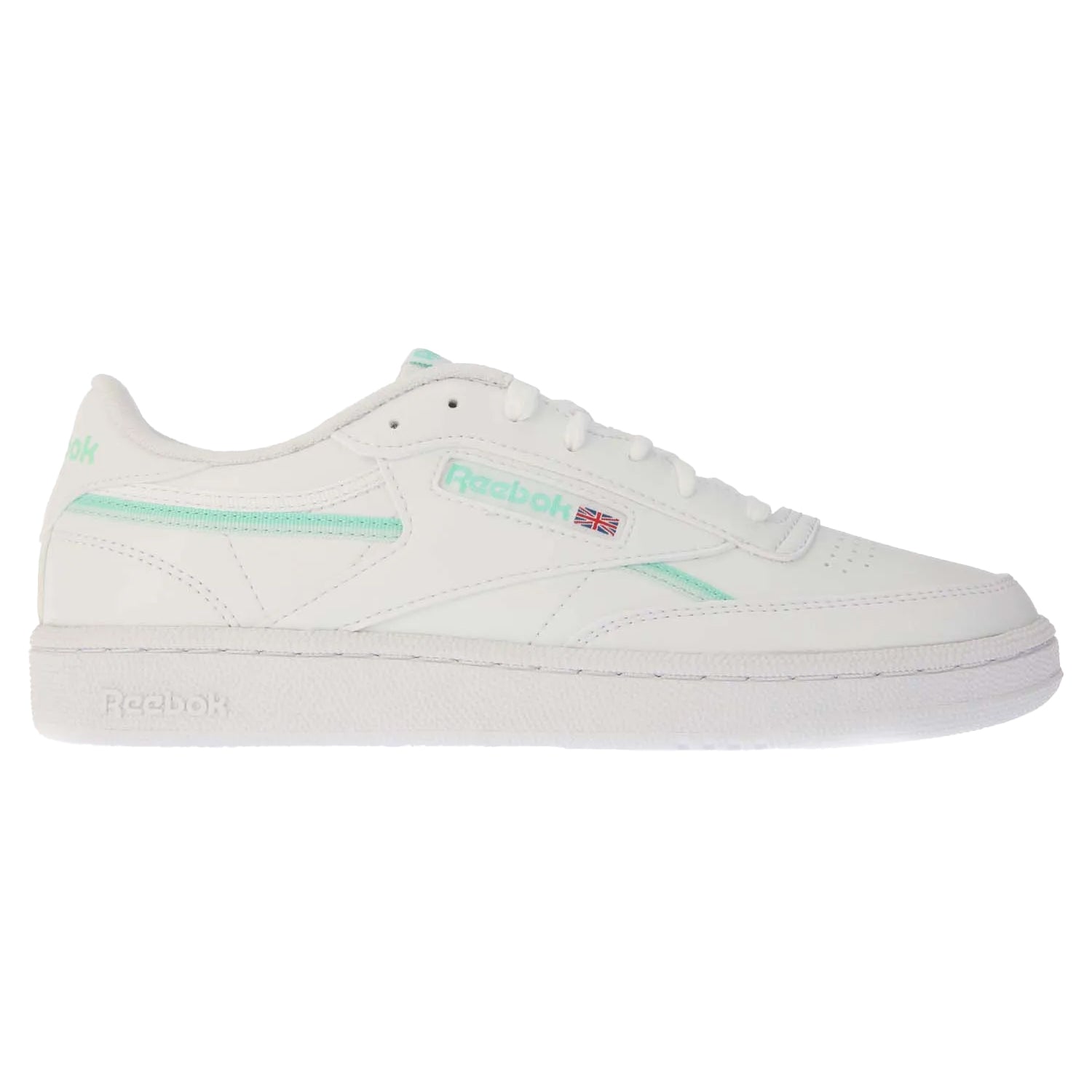 White - Side - Reebok Womens-Ladies Club C 85 Vegan Trainers