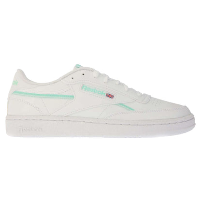 White - Side - Reebok Womens-Ladies Club C 85 Vegan Trainers