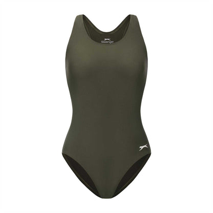 Khaki - Front - Slazenger Womens-Ladies Xtra Life One Piece Swimsuit